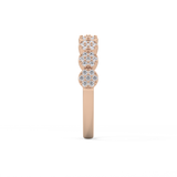Half Eternity Wedding Band with 0.46 TCW Round Cut Moissanite – Yellow, White, or Rose Gold