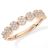 Half Eternity Wedding Band with 0.46 TCW Round Cut Moissanite – Yellow, White, or Rose Gold