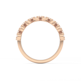 Half Eternity Wedding Band with 0.46 TCW Round Cut Moissanite – Yellow, White, or Rose Gold