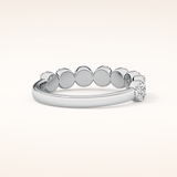 0.46 TCW Round Shaped Moissanite Half Eternity Wedding Band