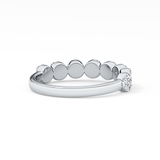 Half Eternity Wedding Band with 0.46 TCW Round Cut Moissanite – Yellow, White, or Rose Gold 10