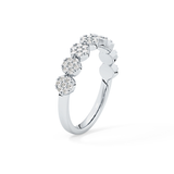 Half Eternity Wedding Band with 0.46 TCW Round Cut Moissanite – Yellow, White, or Rose Gold 6