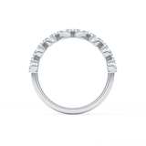 Half Eternity Wedding Band with 0.46 TCW Round Cut Moissanite – Yellow, White, or Rose Gold 2