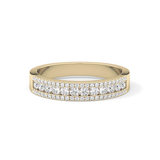 Half Eternity Wedding Band with 0.6 TCW Round Cut Moissanite – Yellow, White, or Rose Gold