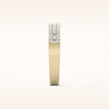 0.6 TCW Round Shaped Moissanite Half Eternity Wedding Band