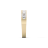 Half Eternity Wedding Band with 0.6 TCW Round Cut Moissanite – Yellow, White, or Rose Gold