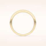 0.6 TCW Round Shaped Moissanite Half Eternity Wedding Band