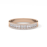 Half Eternity Wedding Band with 0.6 TCW Round Cut Moissanite – Yellow, White, or Rose Gold