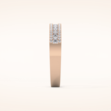 0.6 TCW Round Shaped Moissanite Half Eternity Wedding Band
