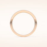0.6 TCW Round Shaped Moissanite Half Eternity Wedding Band