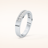 0.6 TCW Round Shaped Moissanite Half Eternity Wedding Band