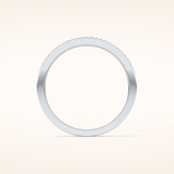 0.6 TCW Round Shaped Moissanite Half Eternity Wedding Band