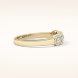 0.53 TCW Round Shaped Moissanite Five Stone Wedding Band