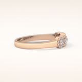 0.53 TCW Round Shaped Moissanite Five Stone Wedding Band