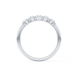 Five Stones and Halo Wedding Band with 0.53 TCW Round Cut Moissanite – Yellow, White, or Rose Gold