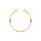 Wedding Band with 0.34 TCW Round and Emerald Cut Moissanite – Yellow, White, or Rose Gold