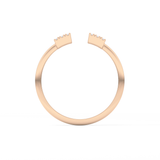 Wedding Band with 0.34 TCW Round and Emerald Cut Moissanite – Yellow, White, or Rose Gold
