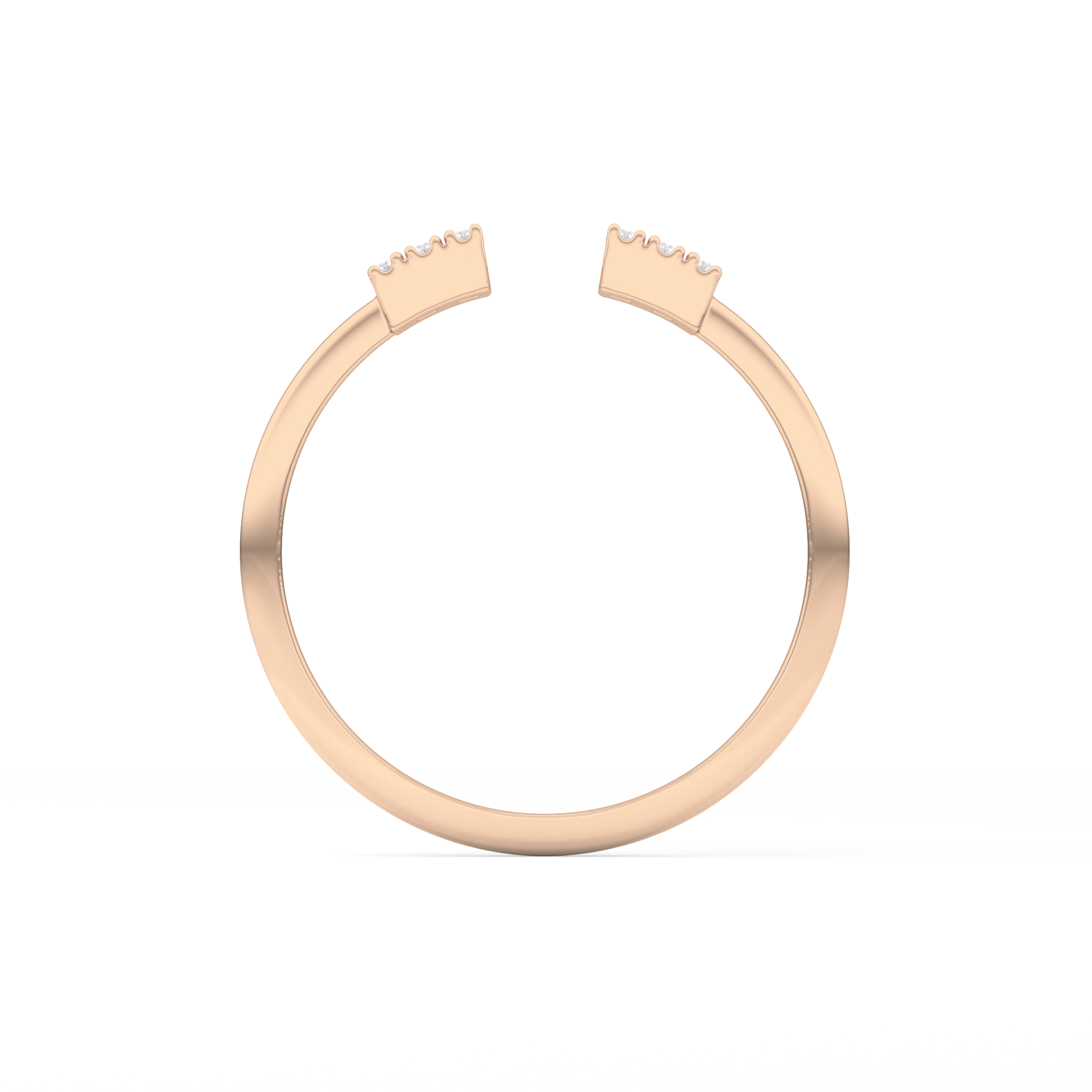 Wedding Band with 0.34 TCW Round and Emerald Cut Moissanite – Yellow, White, or Rose Gold