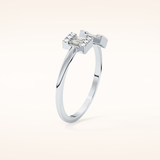 0.34 TCW Round & Emerald Shaped Moissanite Multi Stone Wedding Band
