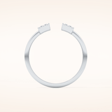 0.34 TCW Round & Emerald Shaped Moissanite Multi Stone Wedding Band