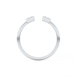 Wedding Band with 0.34 TCW Round and Emerald Cut Moissanite – Yellow, White, or Rose Gold