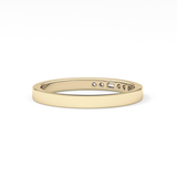 Alternate Setting Wedding Band with 0.31 TCW Round and Baguette Cut Moissanite – Yellow, White, or Rose Gold