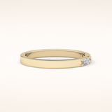 0.31 TCW Round & Baguette Shaped Moissanite Alternate Setting Wedding Band