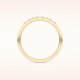 0.31 TCW Round & Baguette Shaped Moissanite Alternate Setting Wedding Band
