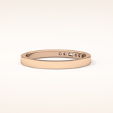 0.31 TCW Round & Baguette Shaped Moissanite Alternate Setting Wedding Band