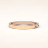 0.31 TCW Round & Baguette Shaped Moissanite Alternate Setting Wedding Band