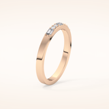 0.31 TCW Round & Baguette Shaped Moissanite Alternate Setting Wedding Band