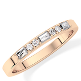 Half Eternity Wedding Band with 0.6 TCW Round Cut Moissanite – Yellow, White, or Rose Gold 12