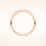 0.31 TCW Round & Baguette Shaped Moissanite Alternate Setting Wedding Band