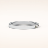 0.31 TCW Round & Baguette Shaped Moissanite Alternate Setting Wedding Band