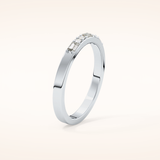 0.31 TCW Round & Baguette Shaped Moissanite Alternate Setting Wedding Band