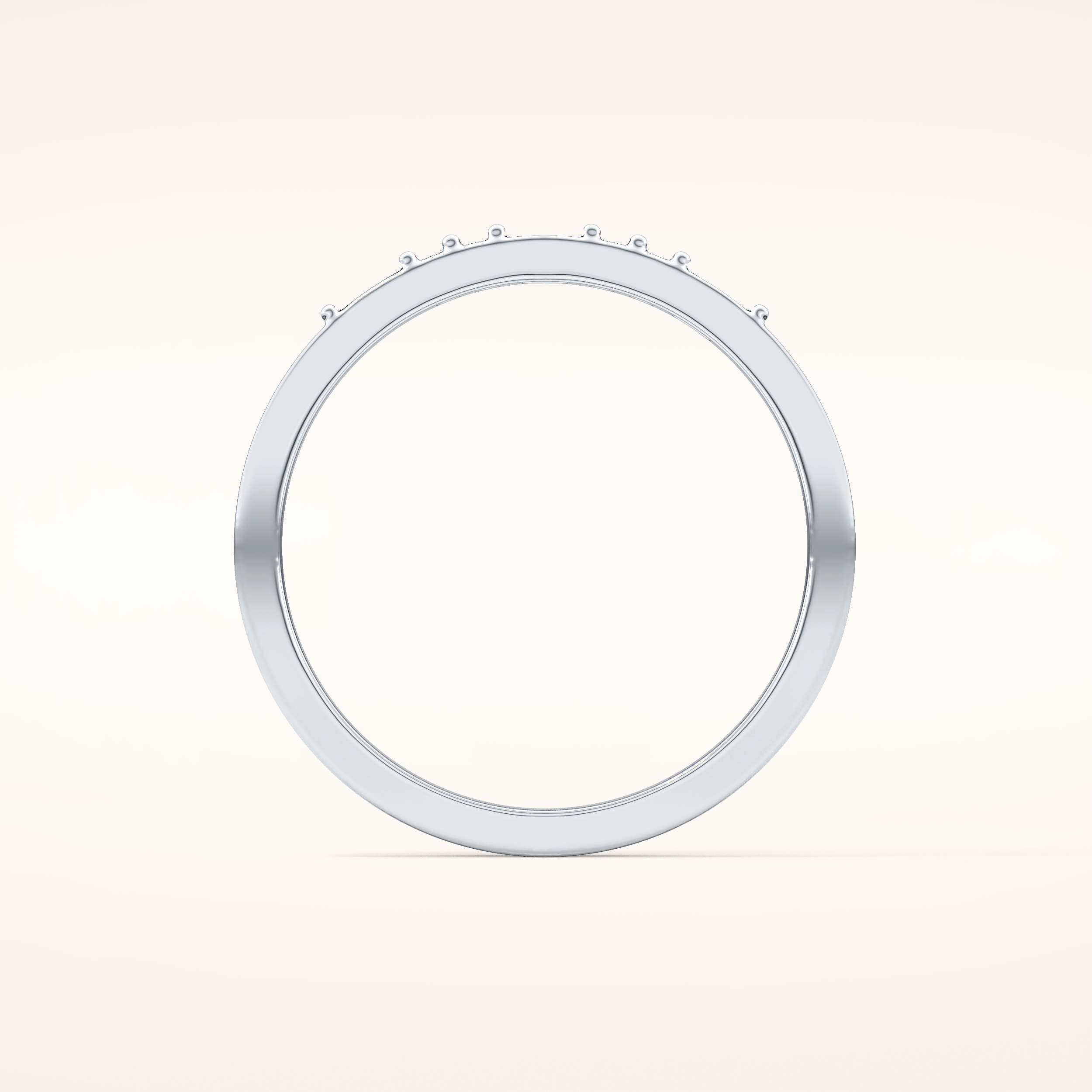 0.31 TCW Round & Baguette Shaped Moissanite Alternate Setting Wedding Band