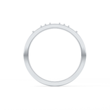 Half Eternity Wedding Band with 0.6 TCW Round Cut Moissanite – Yellow, White, or Rose Gold 6