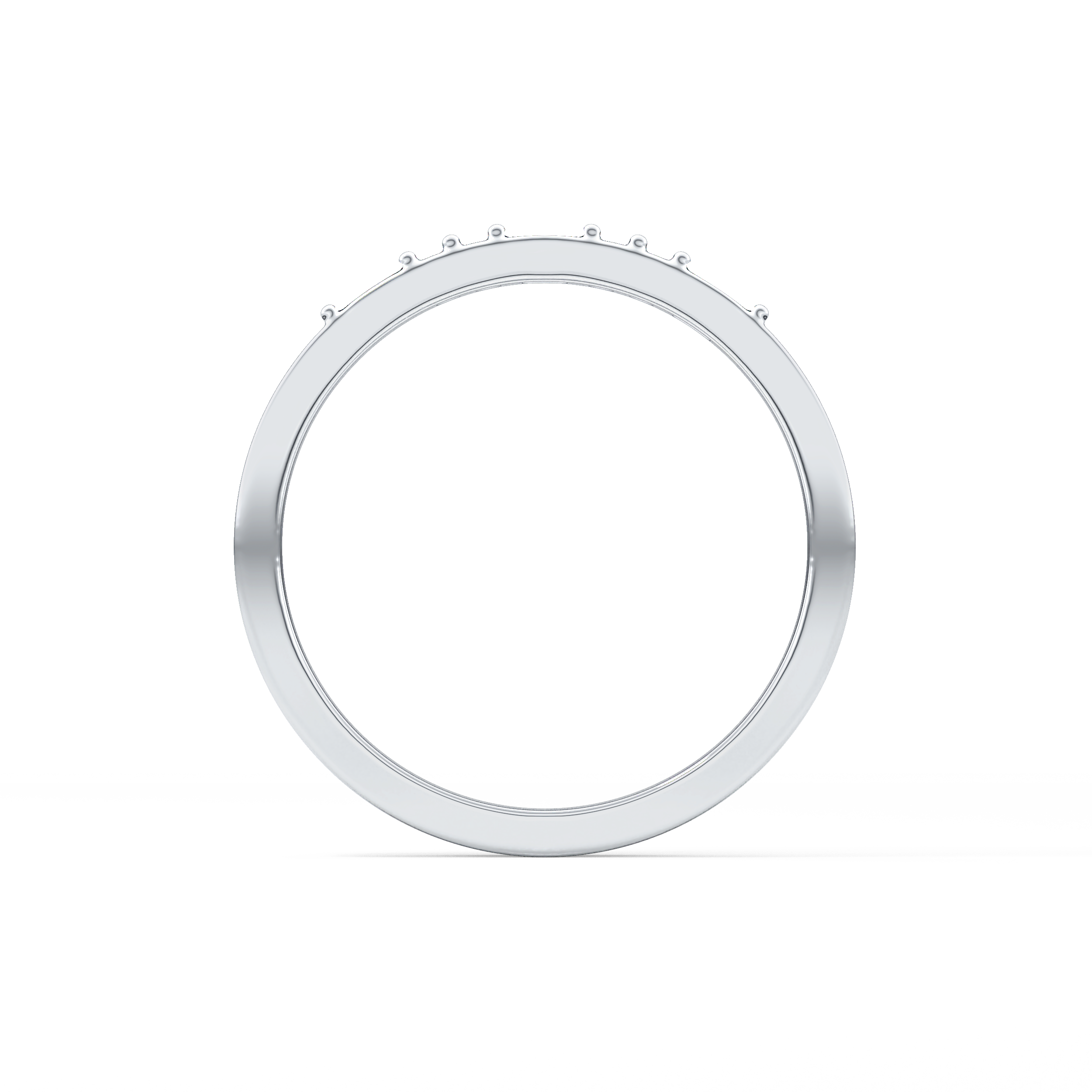 Half Eternity Wedding Band with 0.6 TCW Round Cut Moissanite – Yellow, White, or Rose Gold 6