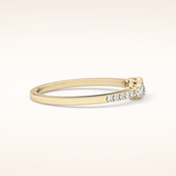 0.3 TCW Round & Emerald Shaped Moissanite Multi Stone Wedding Band