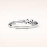 0.3 TCW Round & Emerald Shaped Moissanite Multi Stone Wedding Band