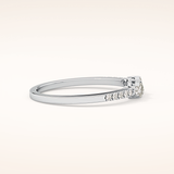 0.3 TCW Round & Emerald Shaped Moissanite Multi Stone Wedding Band