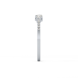 Multi Stones Wedding Band with 0.3 TCW Round and Emerald Cut Moissanite – Yellow, White, or Rose Gold