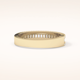 0.72 TCW Round & Baguette Shaped Moissanite Channel Setting Wedding Band