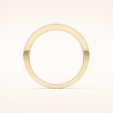 0.72 TCW Round & Baguette Shaped Moissanite Channel Setting Wedding Band