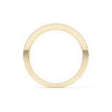 Channel Setting Wedding Band with 0.72 TCW Round & Baguette Cut Moissanite – Yellow, White, or Rose Gold