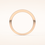 0.72 TCW Round & Baguette Shaped Moissanite Channel Setting Wedding Band