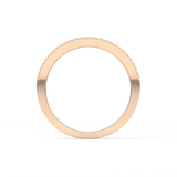 Channel Setting Wedding Band with 0.72 TCW Round & Baguette Cut Moissanite – Yellow, White, or Rose Gold