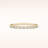 0.17 TCW Round Shaped Moissanite Half Eternity Wedding Band