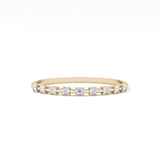 Half Eternity Wedding Band with 0.17 TCW Round Cut Moissanite – Yellow, White, or Rose Gold