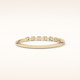 0.17 TCW Round Shaped Moissanite Half Eternity Wedding Band